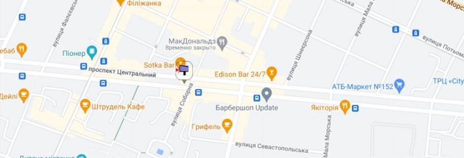 Призма A в Николаеве просп. Центральный - ул. Соборная - 499390 схема
