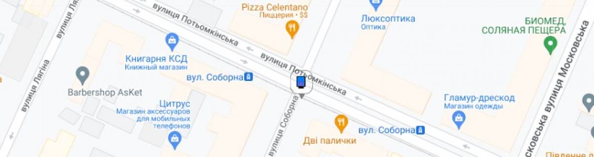 Ситилайт A в Николаеве ул. Соборная - ул. Потемкинская схема