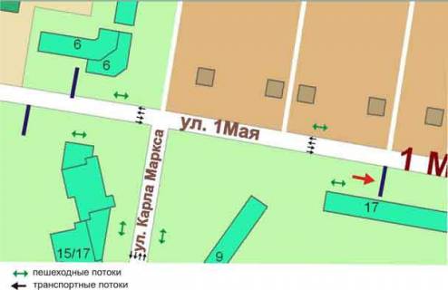 Билборд A в Черноморск (Ильичевск) ул.1Мая,17, №12-А схема