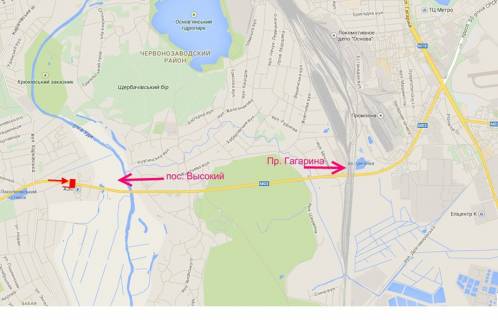 Білборд, Бігборд (Борд)  A у , , 3х6  Сімферопольське шоссе- сел. Карачевка- шиномонтаж-в центр схема