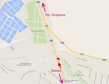 Билборд A в Безлюдовке, 3х6  Пр-т Аерокосмічний - розв'язка з кільцевою- біля АЗС "ОВІС"-прапорець №1-в центр схема