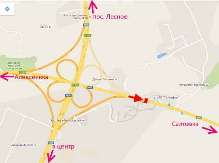 Билборд A в Харькове Лозовеньківський пр-т-Фельдман-екопарк-чебурашка №2-права- в бік Салтівки схема