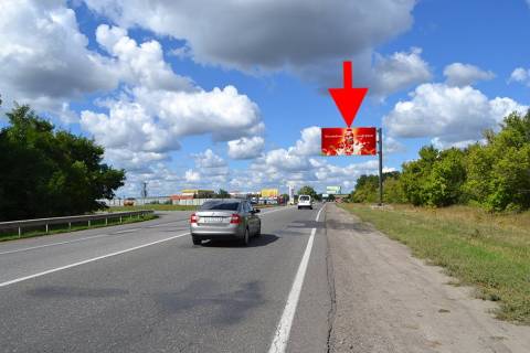 Билборд A в Люботине, 3х6  Траса Київ-Харків-461 км-біля АЗС ОВІС у р-ні Люботина -прапорець №1-у бік Валок фото 1