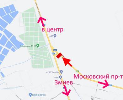 Білборд, Бігборд (Борд)  A у Харкові, 3х6  Проспект Аерокосмічний - розв'язка з кільцевою-прапорець №2-в центр схема