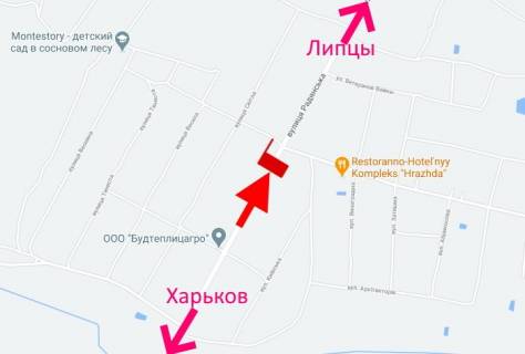 Билборд B в Черкаських Тишках, 3х6  сел. Черкаські Тишки - біля повороту на ресторан "Гражда" - у бік сел. Липці схема