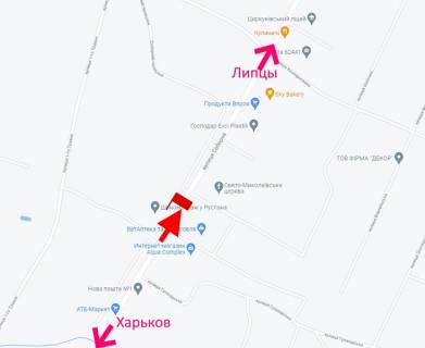 Билборд B в Циркунах сел. Циркуни-вул. Соборна біля Свято-Миколаївської церкви -2- у бік сел. Липці схема