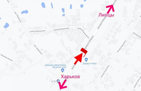 Билборд A в Циркунах сел. Циркуни-вул. Соборна-у бік сел. Липці схема