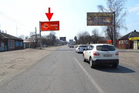 Билборд B в Мерефе Мерефа-вул. Дніпровська-пров. Гоголя-прапорець №2-у бік сел. Селекційне фото 1