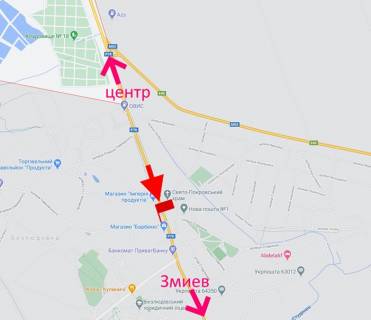 Билборд A в Безлюдовке, 3х6  Пр-т Аерокосмічний - Безлюдівка-ринок Безлюдівський-прапорець №2 -із центру схема