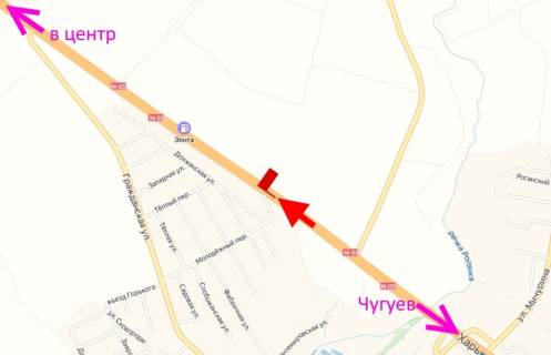 Билборд A в трасах Харкова, 3х6  Пр-т Героїв Харкова - Ростовська траса-520км-4-в центр схема