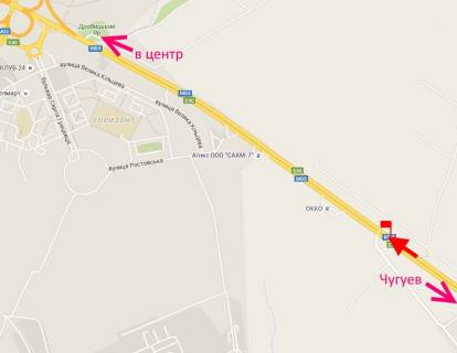 Білборд, Бігборд (Борд)  A у Харкові Пр-т Героїв Харкова - Ростовська траса біля АЗС ОККО 8 (в'їзд до міста) схема