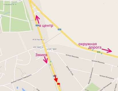 Білборд, Бігборд (Борд)  B у Безлюдівці, 3х6  Пр-т Гагаріна-сел. Безлюдівка-прапорець №1 (виїзд із міста) схема