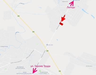 Билборд A в Харькове вул. Леся Сердюка -Кільцева дорога-10-в центр схема