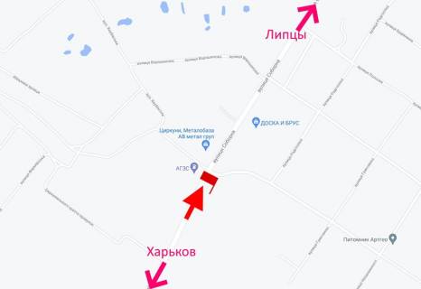Білборд, Бігборд (Борд)  A у Циркунях сел. Циркуни-вул. Соборна-біля АЗС-прапорець №1- у бік сел. Липці схема
