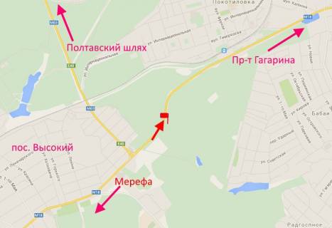 Білборд, Бігборд (Борд)  A у , , 3х6  18 км Сімферопольське шосе в р-ні с. Високий (в ст Харкова) схема