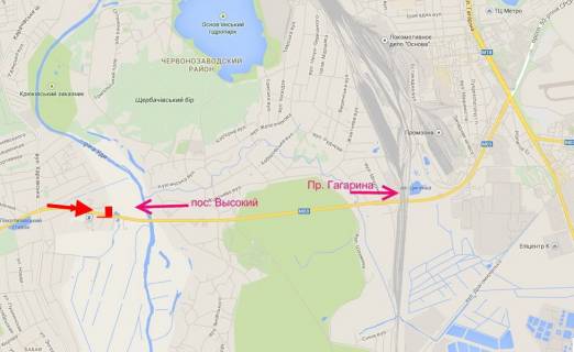 Білборд, Бігборд (Борд)  A у , , 3х6  Сімферопольське шоссе- сел. Карачевка- в центр схема