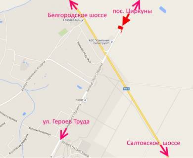 Билборд B в трасах Харкова, 3х6  вул. Леся Сердюка-Кільцева дорога-прапорець №2-в'їзд у місто схема