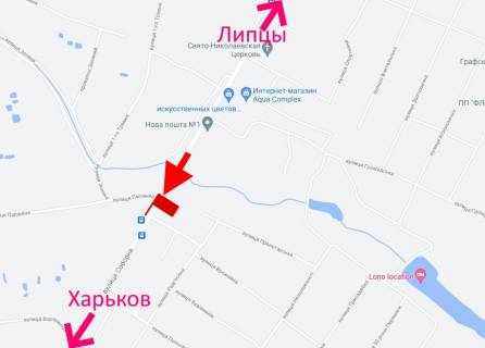 Білборд, Бігборд (Борд)  A у Циркунях сел. Циркуни-вул. Соборна - біля магазину Олена - у бік Харкова схема