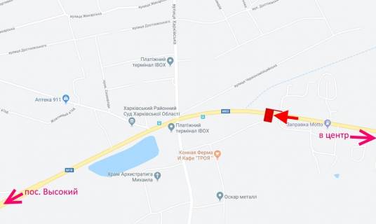 Білборд, Бігборд (Борд)  A у , , 3х6  Сімферопольське шоссе- вул. Соборна - в р-ні АЗС Motto - з центру схема
