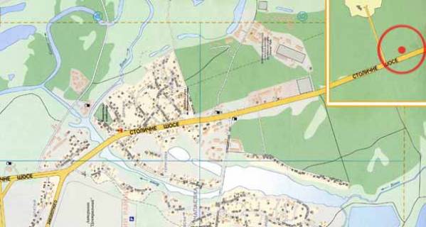 Білборд, Бігборд (Борд)  B у , Козин (Козин), 3х6  Конча-Заспа 01, а/д Київ-Обухів; км 31+850 м, ліворуч / напрямок з Києва, с.Козин, 1 км після Queen Country Club та фудмаркету Favore, зупинка "Дніпро", КГ Романове, Р-01 "стара обухівська траса" (Обухівське шосе) схема