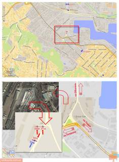 Билборд A в Киеве, 3х6  вул. Новокостянтинівська, 2А; навпроти нового гастро-хабу Garage|GoodWine (Межигірська, 82 - колишній Тетра-Пак), світлофор, напрямок руху від вул. Електриків на Поділ схема