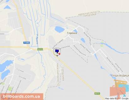 Білборд, Бігборд (Борд)  A у Гостомелі, 6х3  смт. Гостомель, траса М-07 Київ-Ковель, км 22 + 050 право, вул. Кулішова, 13, перед поворотом на с. Горенка, верх схема