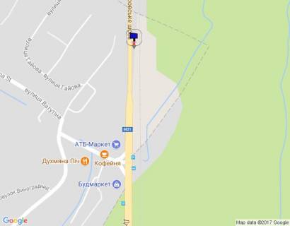 Билборд A в Лесниках (Киевской обл) Дніпровське шосе, 250 м після поворота на с. Лісники, траса Н-01 "Київ-Знам'янка", км 20+300 ліво, в'їзд в Київ схема