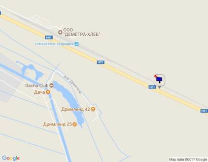 Білборд, Бігборд (Борд)  B у с. Нові Безрадичі, 6х3  Новообухівська траса, км 37 + 170 ліво, перед з / д станцією "Нові Безрадичі", навпроти кіт. Містечка "Грін Вуд" схема