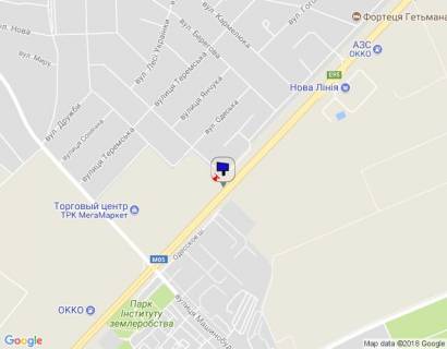 Билборд B в Гатном, 6х3  с. Гатне, траса М-05 Київ-Одеса, км 14+625 право, за 560м до Нової Лінії та магазину АТБ, через 450м після повороту на Хотів, Гатне, Крюківщину схема
