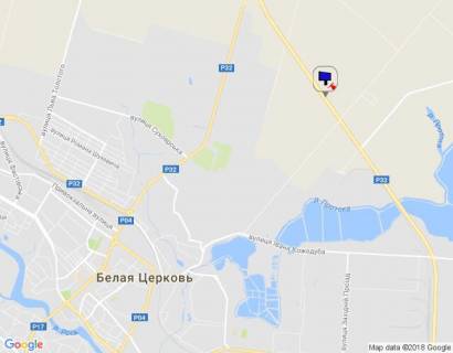 Билборд A в Белой Церкви, 6х3  траса М-05 Київ-Одеса, км 81+740 ліво, через 445м після повороту на с. Пісчана схема