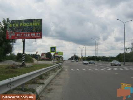 Білборд, Бігборд (Борд)  B у Чабани, 6х3  с. Чабани, траса М-05 Київ-Одеса, км 16+485 ліво, біля автобусної зупинки, навпроти заїзду на АЗС Marshal, через 405м після АЗС UPG, за 80м до повороту на вул. Кірова схема