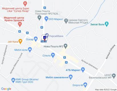 Ситилайт A в Василькове, 1,2х1,8  м. Васильків, вул. Декабристів, 2, перехрестя з вул. Грушевського, біля Укрсіббанк, за 120м до автобусної зупинки, за 220м до перехрестя з вул. Шевченка та магазину "Еко-Маркет", через 60м після повороту на вул. Гоголя схема