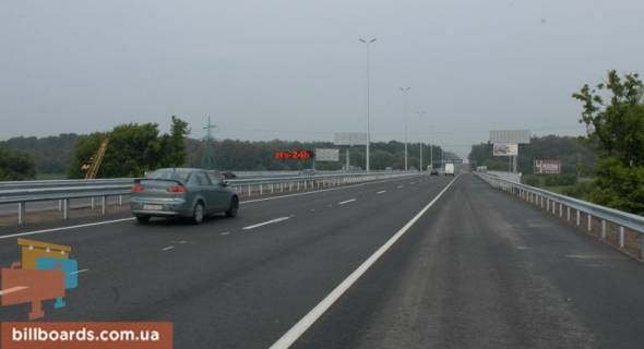 Билборд B в Стоянке, 6х3  с. Стоянка, траса М-06 "Київ-Чоп" (Житомир), км 21+100 право, міст через р. Ірпінка, в'їзд в м. Київ, 350м до АЗС Marshal фото 1
