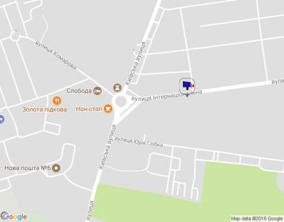 Билборд B в Умане м. Умань, вул. Інтернаціональна, навпроти будинку 19, через 510м після повороту на вул. Інститутська, за 270м до розв'язки з вул. Комарова та вул. Київська схема