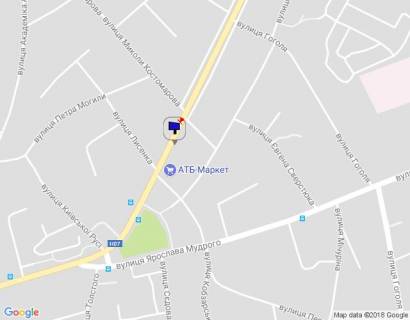 Билборд B в Бровары, 6х3  м. Бровари, вул. Київська, 174, за 70м до повороту на вул. Лисенка, через 50м до магазину "АТБ", через 85м після повороту на вул. Миколи Костомарова схема