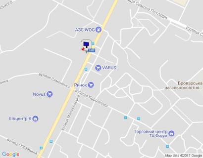 Билборд B в Бровары, 6х3   м. Бровари, вул. Київська, 261, через 40м після автобусної зупинки та магазину "Varus", через 40м після заїзду на ринок, через 170м після повороту на вул. Василя Симоненка та вул. Короленка, за 70м до повороту до магазину "АТБ", за 145м до АЗС схема