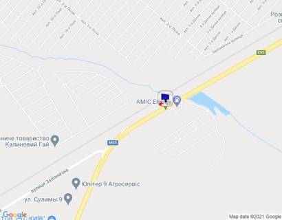 Білборд, Бігборд (Борд)  A у Глевасі, 6х3  смт. Калинівка, траса М-05 Київ-Одеса, км 30+420 ліво, за 20м до АЗС АМІК, автобусна зупинка "ст. Зоря", через 480м після з'їзду на вул. Залізничну схема