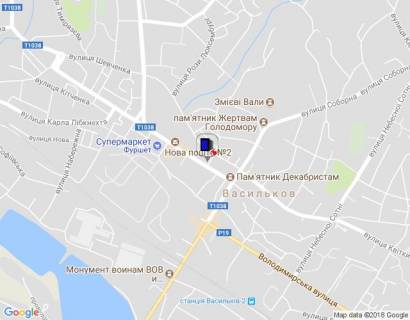 Билборд A в Василькове, 3х6  м. Васильків, вул. Грушевського, 4 зі сторони Кінотеатра схема