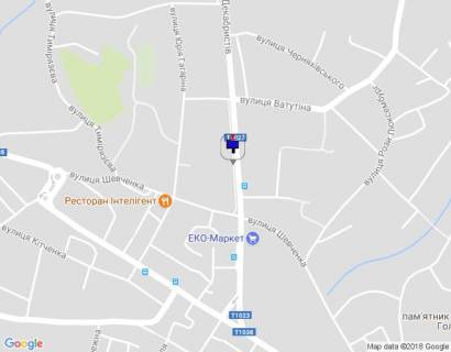 Билборд A в Василькове, 6х3  м. Васильків, вул. Декабристів, 9, 50 м від перехрестя з вул. Шевченко схема