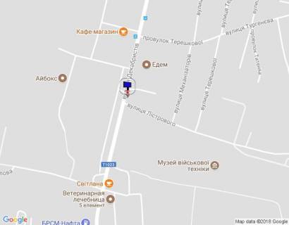Билборд A в Василькове, 6х3  м. Васильків, вул. Декабристів, 68 поворот на хлібзавод схема