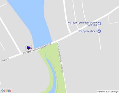 Білборд, Бігборд (Борд)  B у Умані, 6х3  м. Умань, вул. Інтернаціональна, навпроти будинку 115, навпроти автобусної зупинки, за дамбою, через 255м после перехрестя з Інтернаціональнім провулком, через 385м после повороту на вул. Мічуріна, за 65м до повороту на вул. Павлова схема