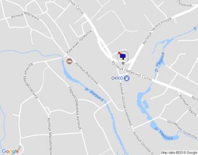 Білборд, Бігборд (Борд)  B у Умані, 6х3  м. Умань, вул. Небесної Сотні, перед поворотом на вул. Челюскінців, за поворотом на вул. Шолом-Алейхема, навпроти АЗС ОККО, за 80м до автобусної зупинки, лівий схема