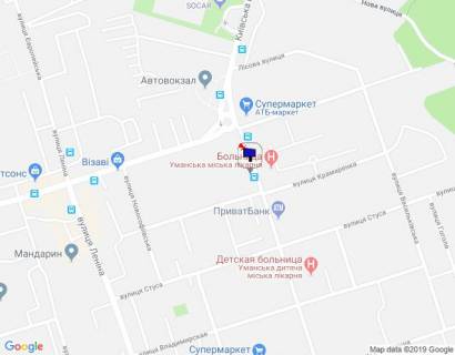 Білборд, Бігборд (Борд)  A у Умані, 6х3  м. Умань, вул. Шевченка, 37, біля автобусної зупинки, через 130м после магазину АТБ та розв'язки з вул. Київська, вул. Тищика та вул. Шевченка (клумба), за 50м до повороту на вул. Крамаренко схема