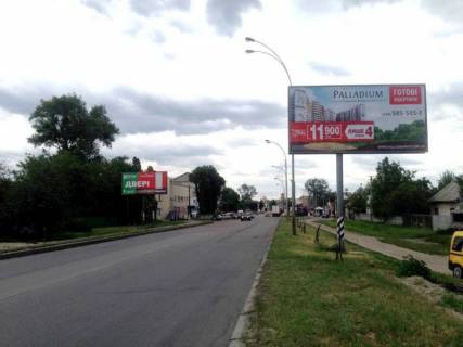 Билборд A в Бровары, 6х3  м. Бровари, вул. Київська, 171, за 120м до повороту на вул. Лисенка, за 100м до магазину "АТБ", через 35м після повороту на вул. Миколи Костомарова фото 1