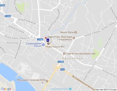 Ситилайт A в Василькове, 1,2х1,8  м. Васильків, вул. Грушевського, 17А, центральна площа схема