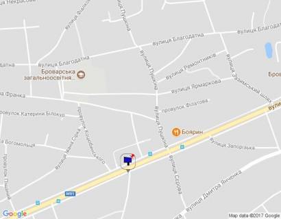 Билборд B в Бровары, 5,9х2,9  м. Бровари, вул. Київська, 80, через 150м після повороту на вул. Сєрова та магазину "Фора" схема