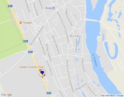 Білборд, Бігборд (Борд)  B у , Козин (Козин), 6х3  Конча-Заспа, траса Р-01, км 30+570 право, через 400м після клініки "VIVA", заїзд на парковку "QUEEN COUNTRY CLUB" схема