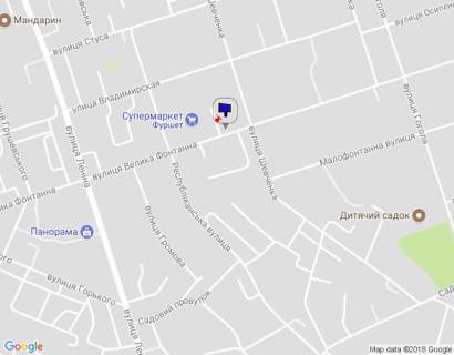 Білборд, Бігборд (Борд)  B у Умані м. Умань, вул. Велика Фонтанна, 37, біля магазину Фуршет, стоянка магазину Фокстрот, навпроти ПриватБанку, за 70м до повороту на вул. Шевченка, через 145м після повороту на вул. Республіканська, 3-й справа наліво схема