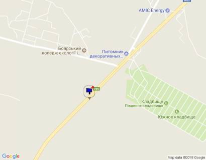 Билборд B в с. Вита-Почтовая, 6х3  c. Віта-Поштова, траса М-05 Київ-Одеса, км 22+710 ліво, через 500 м після повороту на Боярку, в'їзд в Глеваху схема