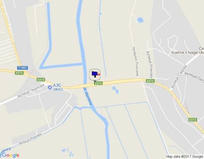 Білборд, Бігборд (Борд)  A у Ірпені м. Ірпінь, траса М-07, км 23+150 право, міст через р. Ірпінка, в'їзд у місто, за 425м до АЗС ОККО схема